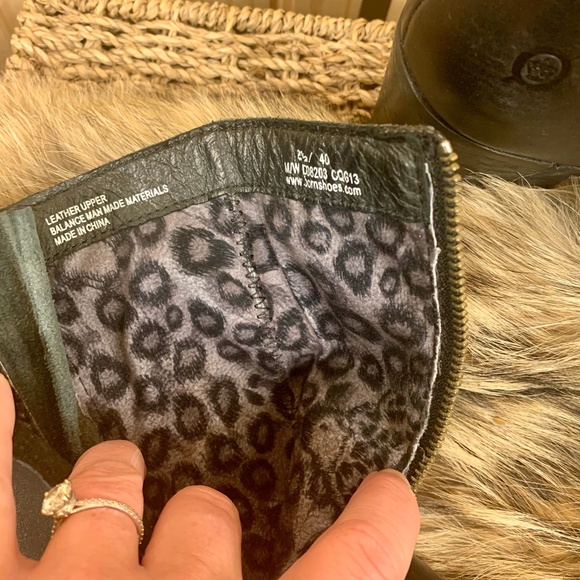 Born Black Heeled Boots with Buckle - Picture 14 of 16